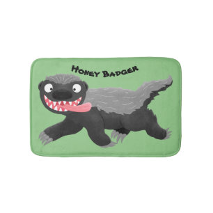 Alfombrilla De Baño Gracioso ilustracion personalizado de insignia con