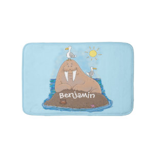 Alfombrilla De Baño Gracioso ilustracion personalizado de moras felice