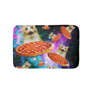 Alfombrilla De Baño Gracioso pizza espacial