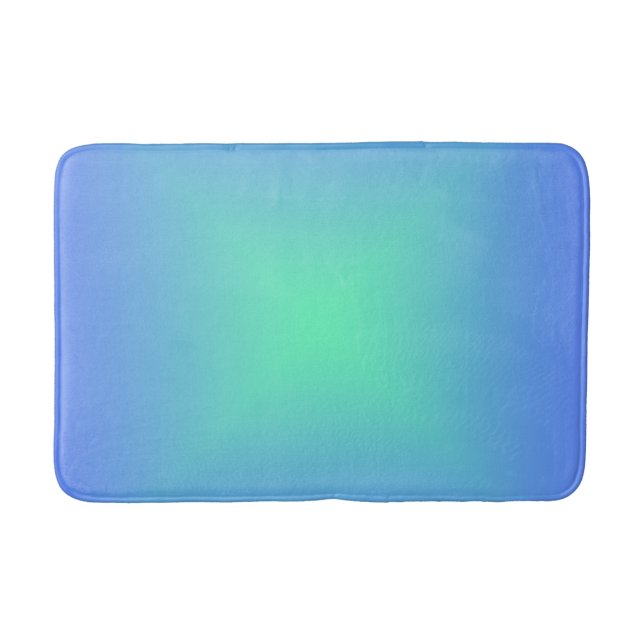 Alfombrilla De Baño Gradiente de diamante azul a verde aguamarina (Anverso)