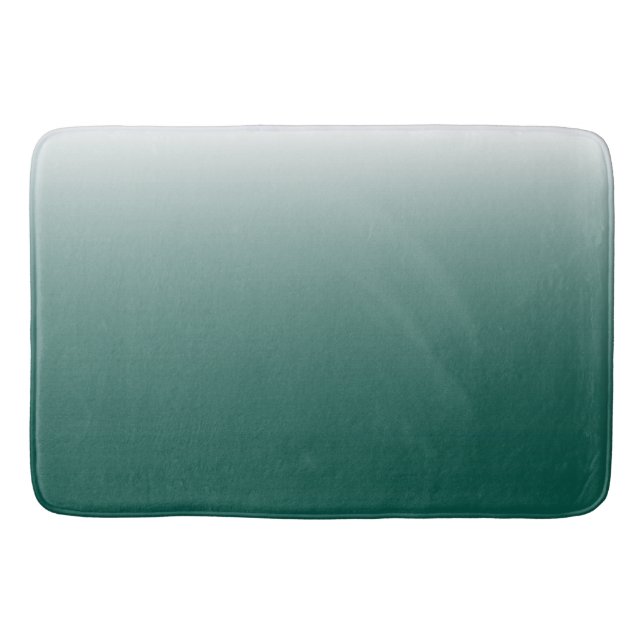 Alfombrilla De Baño Gradiente de dos tonos verde oscuro (Anverso)