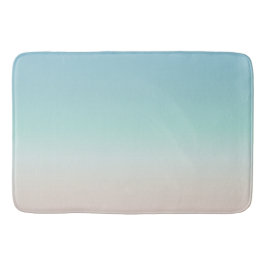 Alfombrilla De Baño Gradiente de Playa | Turquesa Minimalista Moderna