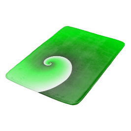 Alfombrilla De Baño Gradiente en espiral verde blanco