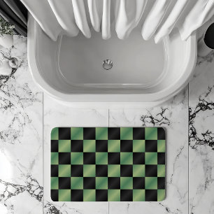 Alfombrilla De Baño Gradiente negro verde oliva moderno controlado