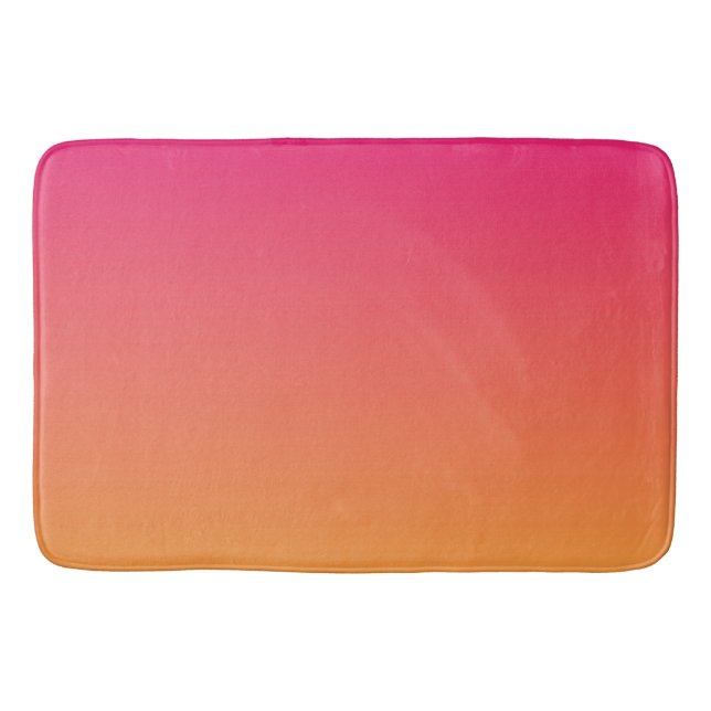 Alfombrilla De Baño Gradiente rosa y naranja (Anverso)