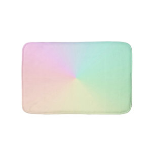 Alfombrilla De Baño Gradiente silenciado Ombre Arcoiris Pastel Estétic