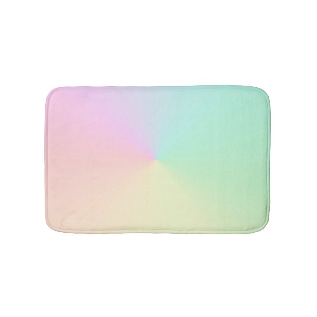 Alfombrilla De Baño Gradiente silenciado Ombre Arcoiris Pastel Estétic (Anverso)