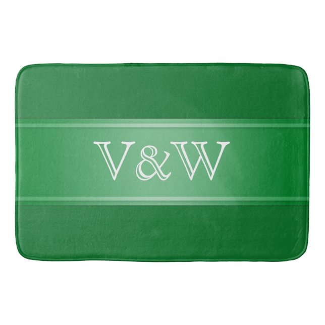 Alfombrilla De Baño Gradientes STRIPES - verde + tu texto (Anverso)
