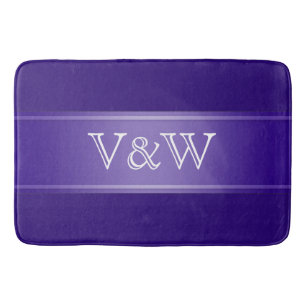 Alfombrilla De Baño Gradientes STRIPES - violeta + tu texto