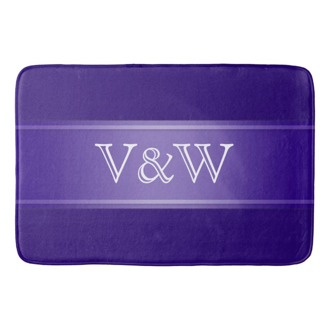 Alfombrilla De Baño Gradientes STRIPES - violeta + tu texto (Anverso)