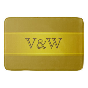 Alfombrilla De Baño Gradientes STRIPTS - amarillo oliva + tu texto