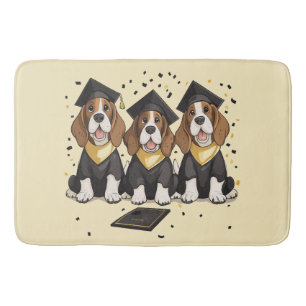 Alfombrilla De Baño Graduación de Perros de Hound Basset