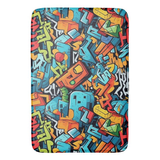 Alfombrilla De Baño Graffiti Art Bath Mat (Frente vertical)