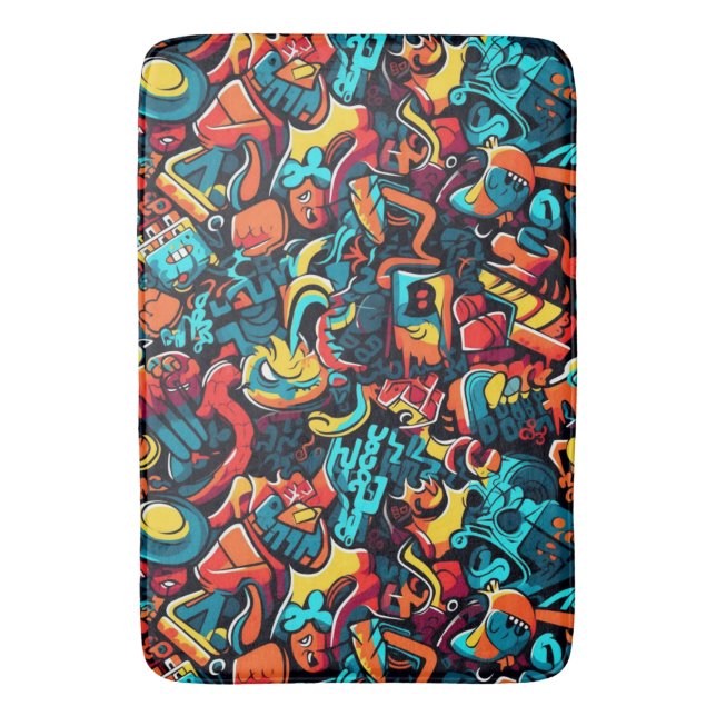 Alfombrilla De Baño Graffiti Art Bath Mat (Frente vertical)