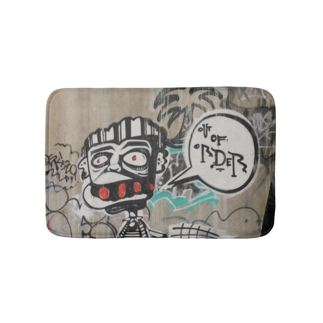 Alfombrilla De Baño Graffiti Fuera De Orden (Anverso)