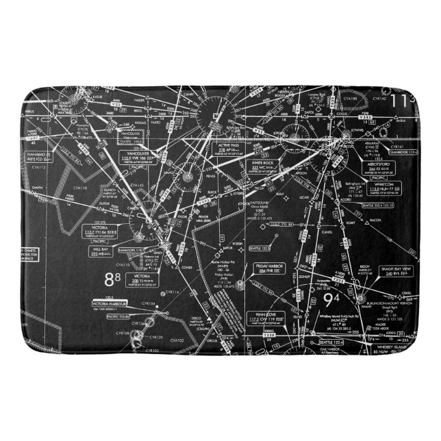 Alfombrilla De Baño Gráfico aeronáutico (Anverso)