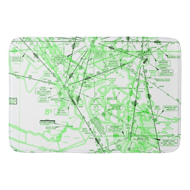 Alfombrilla De Baño Gráfico de aviación (Anverso)
