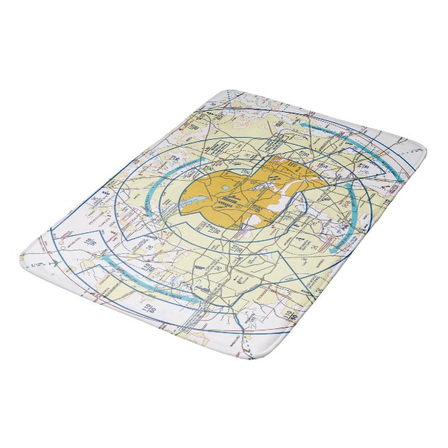 Alfombrilla De Baño Gráfico de aviación (Angular)