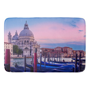 Alfombrilla De Baño Gran Canal con góndolas e iglesia en Venecia