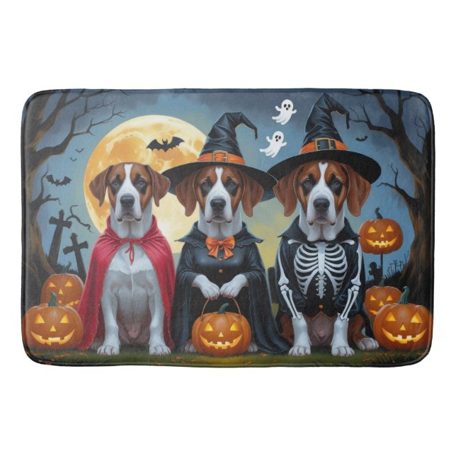 Alfombrilla De Baño Gran Dane Dogs Calabaza Halloween Funny