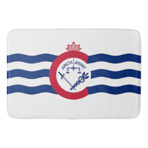 Alfombrilla De Baño Gran tina de baño con bandera de Cincinnati