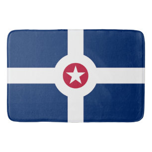 Alfombrilla De Baño Gran tina de baño con bandera de Indianápolis