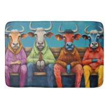 Granja de vacas bueyes azules blancos disfrazados