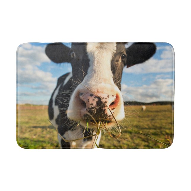 Alfombrilla De Baño Granjas | Mascado de vacas de Holstein (Anverso)