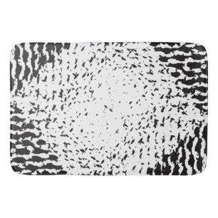 Alfombrilla De Baño Grano de angustia negro y blanco