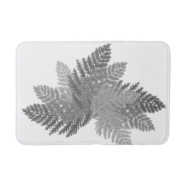 Alfombrilla De Baño Grayscale Fern (Anverso)