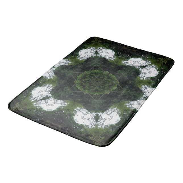 ALFOMBRILLA DE BAÑO GREEN ABSTRACT DRAWING. SAMER BRASIL 1 (Angular)