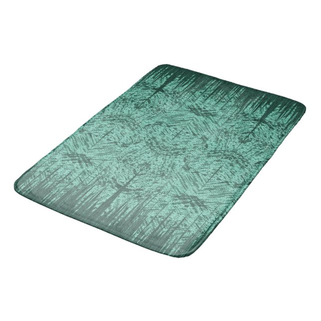 Alfombrilla De Baño Green Abstract Island Tiki Pattern (Angular)
