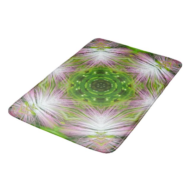 ALFOMBRILLA DE BAÑO GREEN AND WHITE ABSTRACT DRAWING. SAMER BRASIL. 2 (Angular)