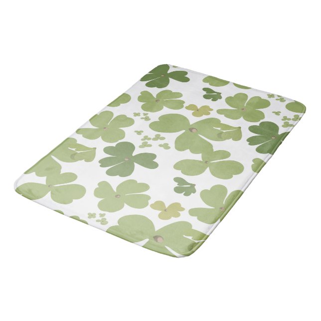 Alfombrilla De Baño Green Cloverleaf St Patrick Day Garden (Angular)