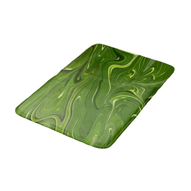 Alfombrilla De Baño Green Swirls (Angular)