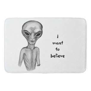 Alfombrilla De Baño Grey Alien , quiero creer