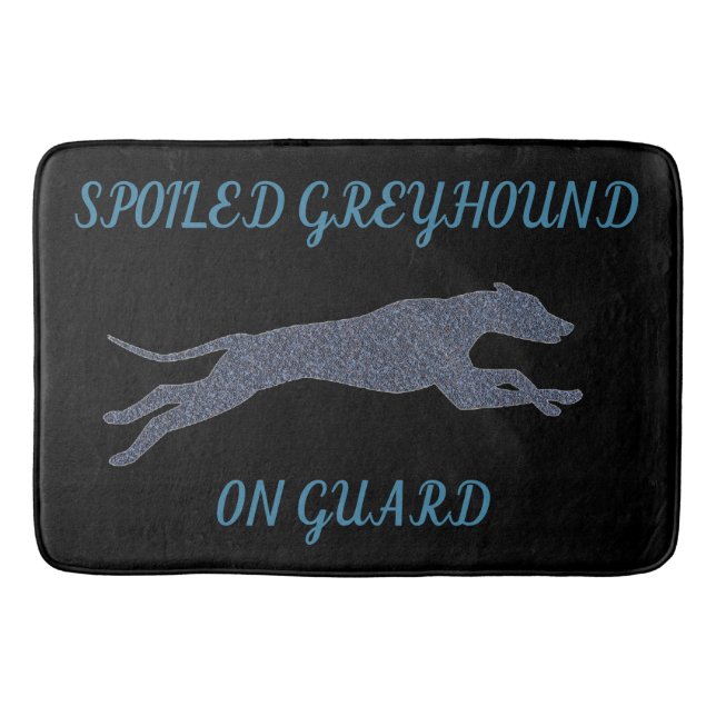 Alfombrilla De Baño Greyhound postrado en guardia (Anverso)