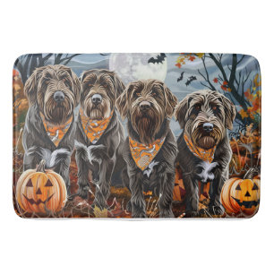 Alfombrilla De Baño Griffon Halloween Spooky con hilo de cabeza