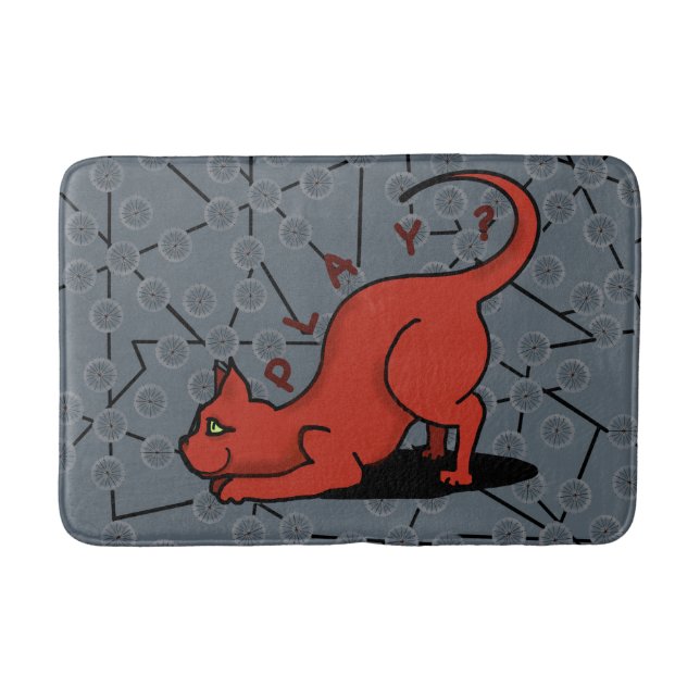 Alfombrilla De Baño Gris del CAT del JUEGO (Anverso)