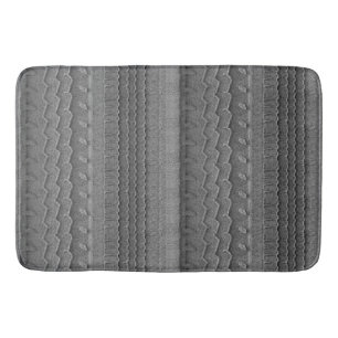 Alfombrilla De Baño Gris del rastro del neumático de coche de la play