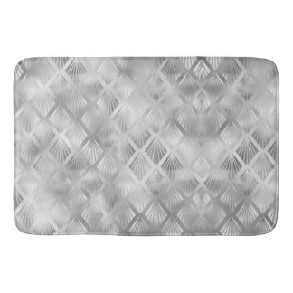 Alfombrilla De Baño Gris plateado Gris Abstract Bath Mat