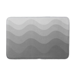 Alfombrilla De Baño Gris Wavey Stripe Moderno Bath Mat