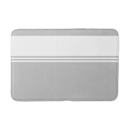 Alfombrilla De Baño Gris y blanco modernos a rayas