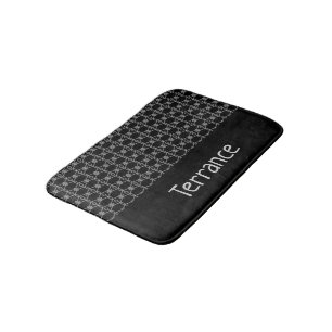 Alfombrilla De Baño Grises decorativos de esgrima de cuerda negro