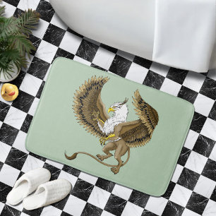 Alfombrilla De Baño Grisú́n Fantástico Grifo Mitológico Majestuoso