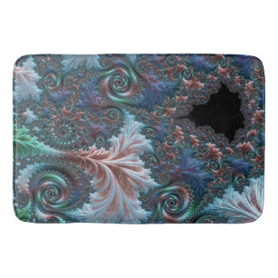 Alfombrilla De Baño Groovy Colorful Boho Hippie Mandelbrot Arte Fracta
