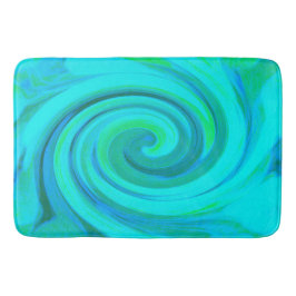 Alfombrilla De Baño Groovy Guay Resumen Aqua Liquid Art Swirl