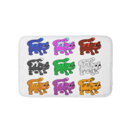 Alfombrilla De Baño Grupo de gatitos del patrón de Navidad curado