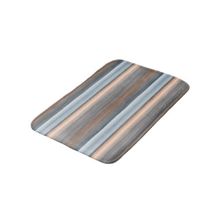 Alfombrilla De Baño Guay Moda Brown Slate Blue Gray Stripes Art