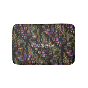 Alfombrilla De Baño Guay Resumen de arte de línea Wavy Thunder_Cove